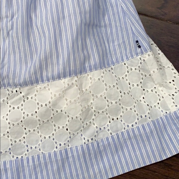 NWT Nautica Size 10 Blue White Eyelet Dress Sweet - Picture 3 of 3